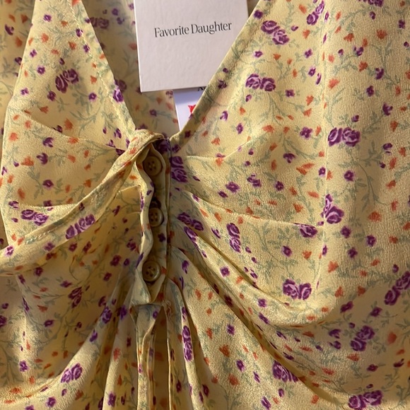 NWT Favorite Daughter The Gwen Top Tie Front Sleeveless Silk Blouse - Picture 13 of 16